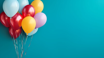 Celebration background with balloon decoration with copy space