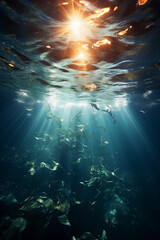 Fototapeta na wymiar Underwater sunshine