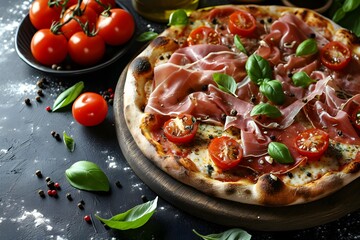 A Freshly Baked Gourmet Pizza Ready To Be Served