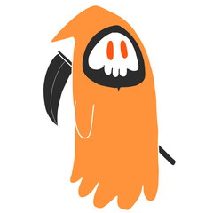 illustration of angel of death. halloween icon flat vector illustration
