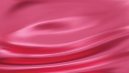 Abstract pink gradient background. Minimalistic subtle wavy silk texture. 3D vector illustration.