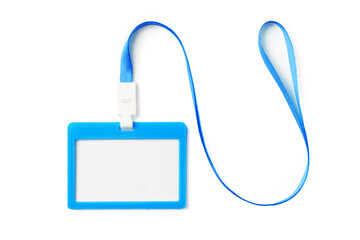 Fototapeta premium Blank bagde on white background copy space