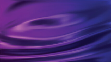 Abstract purple to blue gradient background. Minimalistic subtle wavy silk texture. 3D vector illustration.