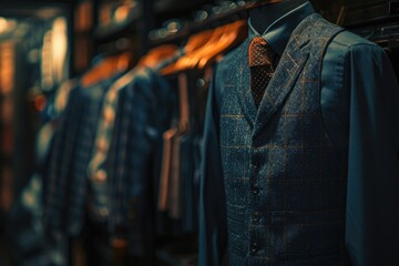 Fototapeta na wymiar Retail Elegance: Vest Displayed in a Stylish Store 