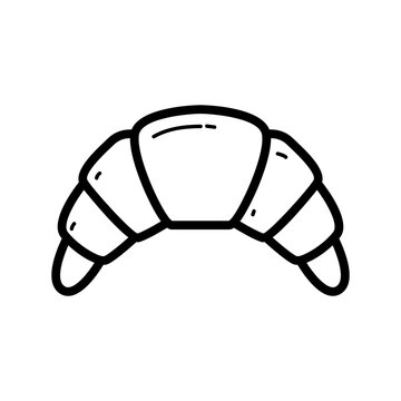 recommend clip art: croissant bread line icon logo vector image