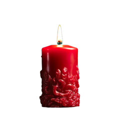 red candle, isolated, with NO background, background removed