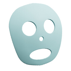 Fototapeta premium sheet and face mask. 3d render.