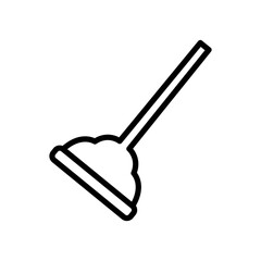 plunger line icon logo vector image