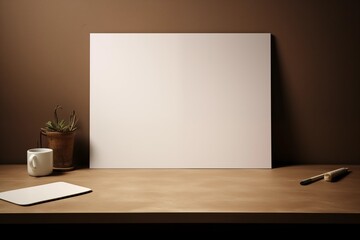Blank page on a desk