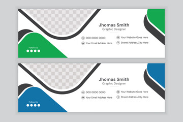 Email signature template or social media facebook cover design