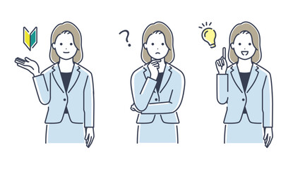 スーツを着た女性のベクターイラスト素材