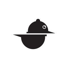 restaurant bird logo design icon illustration.
