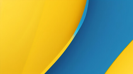 Abstrakter Grunge-Hintergrundvektor mit Pinsel und Halbtoneffekt, Template-Design-Banner mit blauem und gelbem Farbverlauf der ukrainischen Flagge - obrazy, fototapety, plakaty