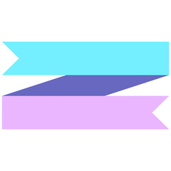 pastel ribbon bookmark banner collection