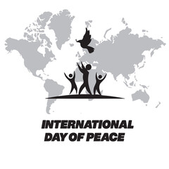 Vector paper cut of international peace day,
Vector international day of peace with vector design
