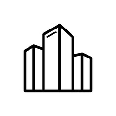 skyscraper line icon logo vector image