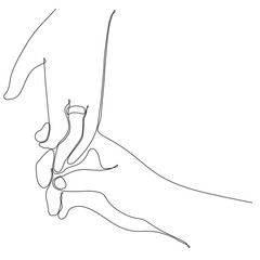 Single one line drawing groom puts ring on finger of bride. Bride and groom make vows of loyalty on their wedding day. Marriage Ceremony Celebration Concept. Modern continuous line draw graphic desi