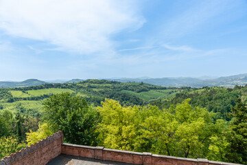 Fototapeta na wymiar Green rural landscape of Emilia-Romagna Region