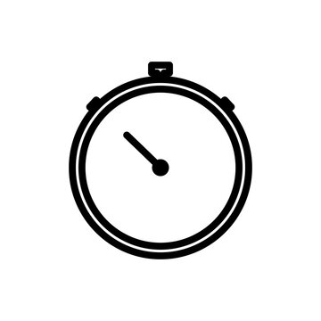 stopwatch line icon logo vector image