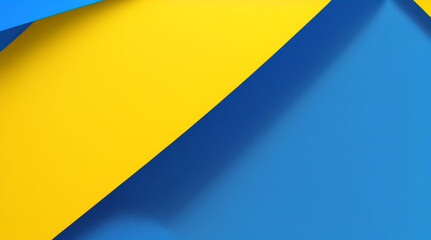 Abstrakter Grunge-Hintergrundvektor mit Pinsel und Halbtoneffekt, Template-Design-Banner mit blauem und gelbem Farbverlauf der ukrainischen Flagge