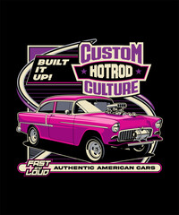Custom Culture Hotrod Retro Design
