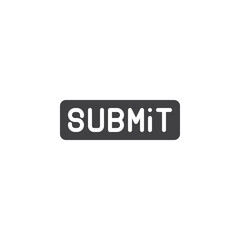 Button submit vector icon