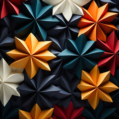 paper folding style colorful pattern background