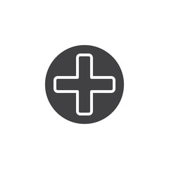 Obraz premium Plus button vector icon