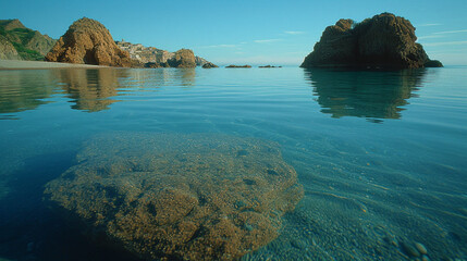 Obraz premium rocky coast of the island of island