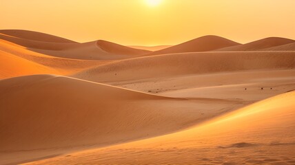 Fototapeta na wymiar sand dunes in the desert Landscapes Through the Lens of Aerial Photography