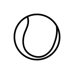 tennis ball line icon logo vector