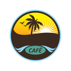 beach logo , vocation logo vector
