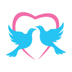 dove in love logo , pigeon logo