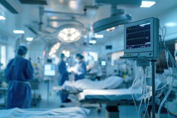 Picture inside the work room Hospital engineering industry engineers collaborate to efficiently design and install advanced medical equipment.