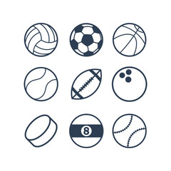 Ball sports icon logo vector illustration