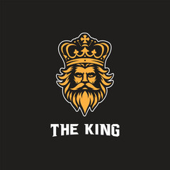 King crown logo mascot vector
