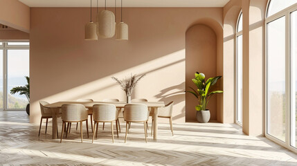 Interior design of dining room . Generative Ai
