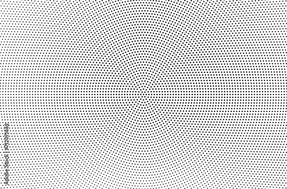 Poster Halftone effect vector background. Grunge halftone background with dots. Abstract monochrome halftone modern black white pattern.
