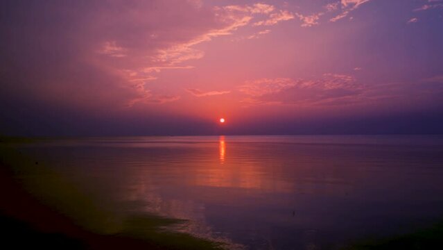 sunset in the beach south of Mexico