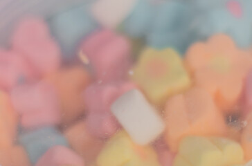 Blur of marshmallow for background