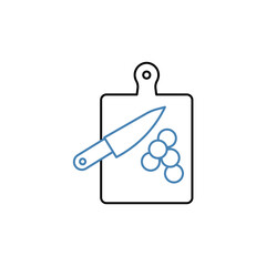 cutting board concept line icon. Simple element illustration. cutting board concept outline symbol design.