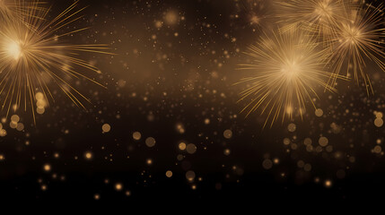 Fototapeta premium Beautiful creative holiday background with fireworks and sparkles