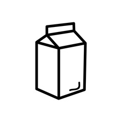 package milk line icon logo vector