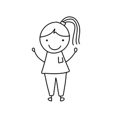 happy cartoon doodle stick figure