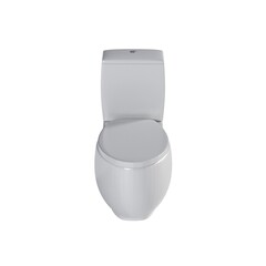 Lavatory pan isolated on a white background, bidet, 3D illustration, and CG render
