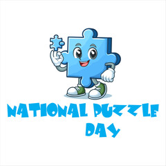 national puzzle day typography , national puzzle day calligraphy , national puzzle day lettering ,national puzzle day