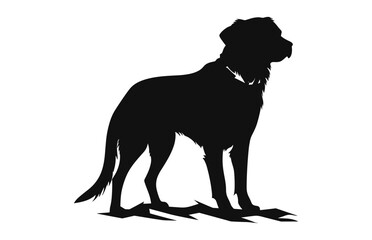 Dog Silhouette black vector isolated on a white background