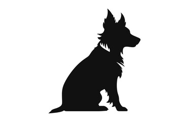 Dog Silhouette black vector isolated on a white background