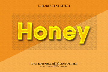 Obraz premium Liquid 3D editable text effect style with honey text