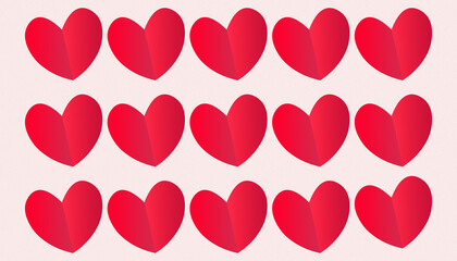 Crafting Love A Radiant Red Heart Background - Create a Heartwarming Canvas for Valentine's Day Crafts and Romantic Celebrations